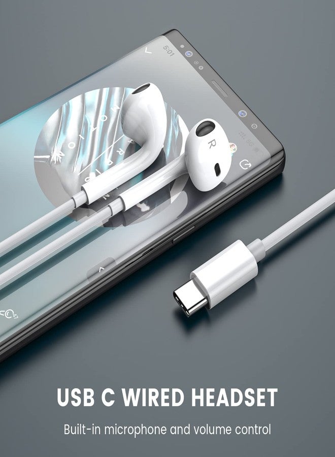 موسواج سماعات أذن سلكية من موسواج، مزودة بمنفذ USB-C، وميكروفون، وتحكم في مستوى الصوت. متوافقة مع أجهزة iPhone 15/ Pro/ Pro Max، وiPad Air، وSamsung Galaxy S23 S22، وPixel 7 6 6a 5، وOnePlus 9. - Image 2